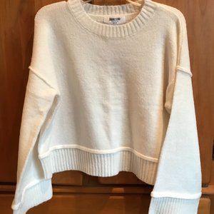 White Crop Sweater